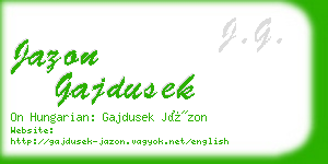jazon gajdusek business card